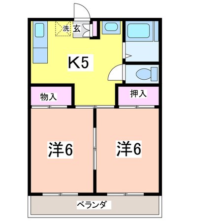 信濃サンシティの物件間取画像